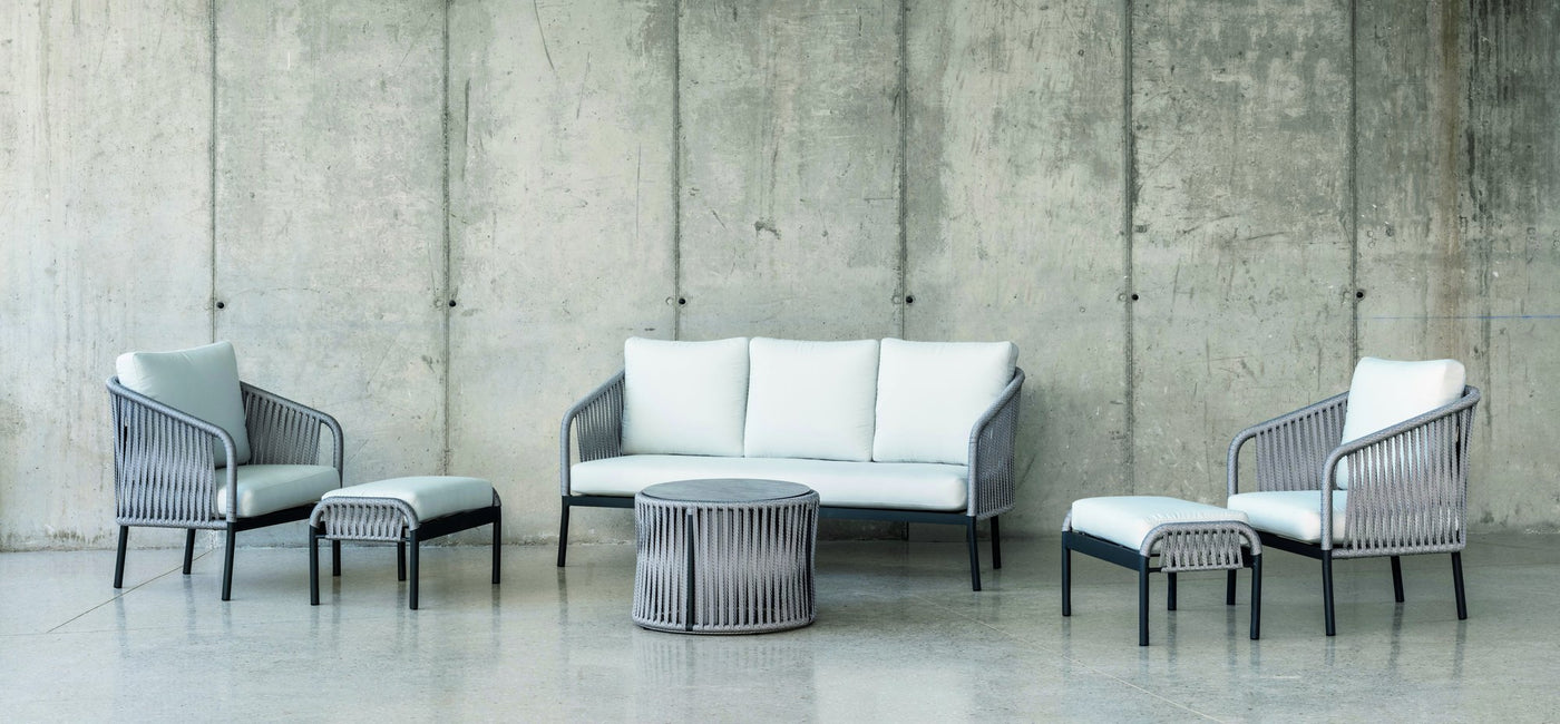 Set jardín 3 plazas · contemporáneo | sofá 3 plazas + 2 sillones + mesa