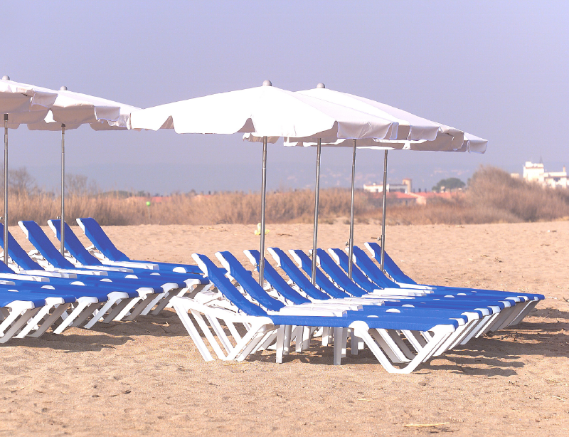 Tumbona exterior resina playa · 73 cm tela · Eva RG