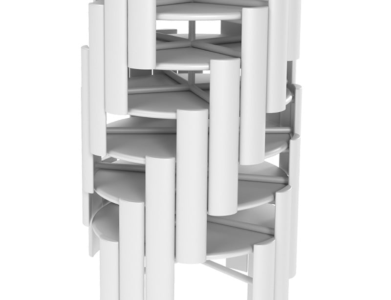 Mesa auxiliar exterior aluminio · Ø42 cm · Noa