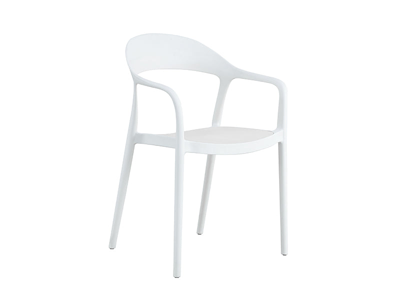 Silla exterior resina · estilo minimalista