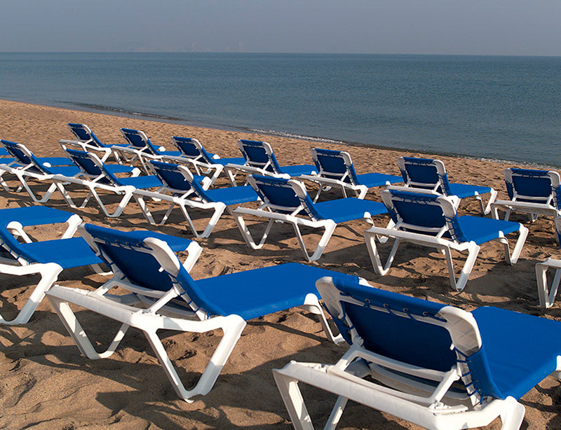 Tumbona exterior resina playa · 73 cm tela · Eva RG
