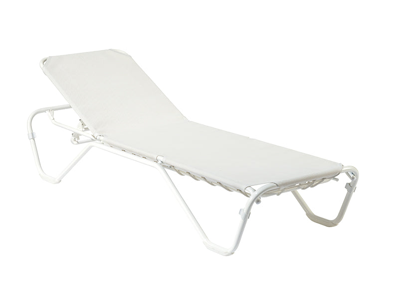 Tumbona exterior aluminio apilable · 68 cm · Marina