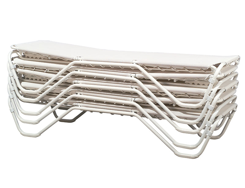 Tumbona exterior aluminio apilable · 68 cm · Marina