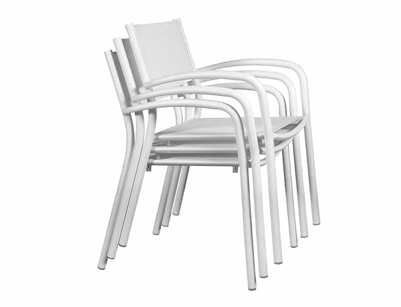Silla exterior aluminio · tejido Balliu · Mila