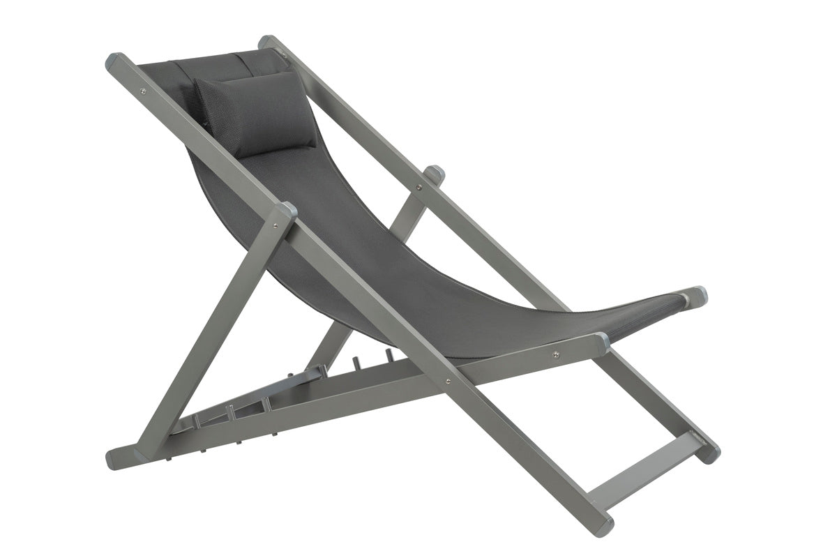 Mini tumbona exterior aluminio plegable · 62 cm · Cannes