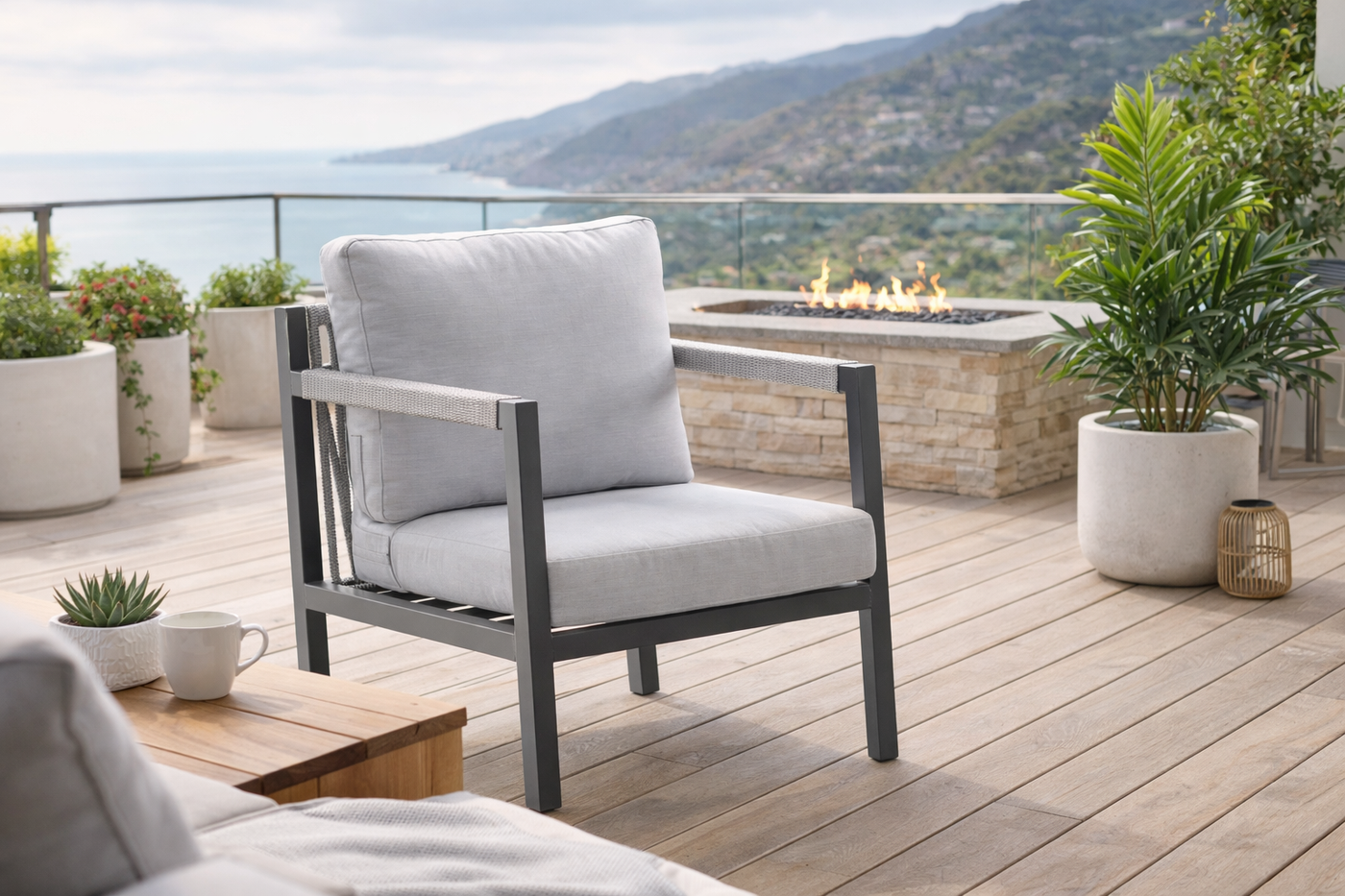 Sillón exterior · estilo elegante | 72×75 cm