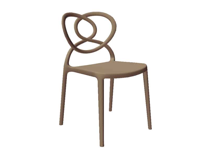 Silla exterior sin brazos · estilo contemporáneo | 53 cm