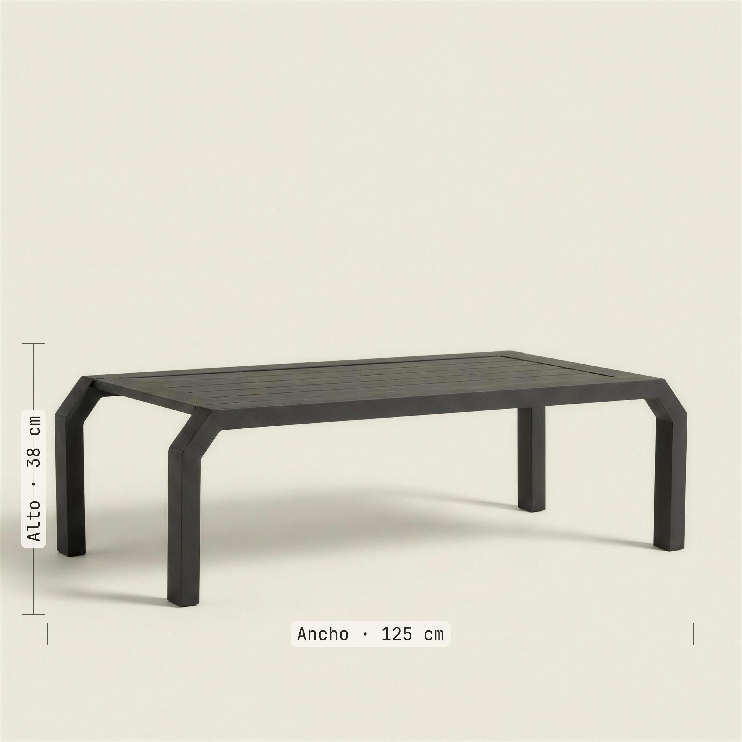 Medidas de la mesa de centro Bellagio: 125 cm de ancho y 38 de alto. Se vende solo la mesa