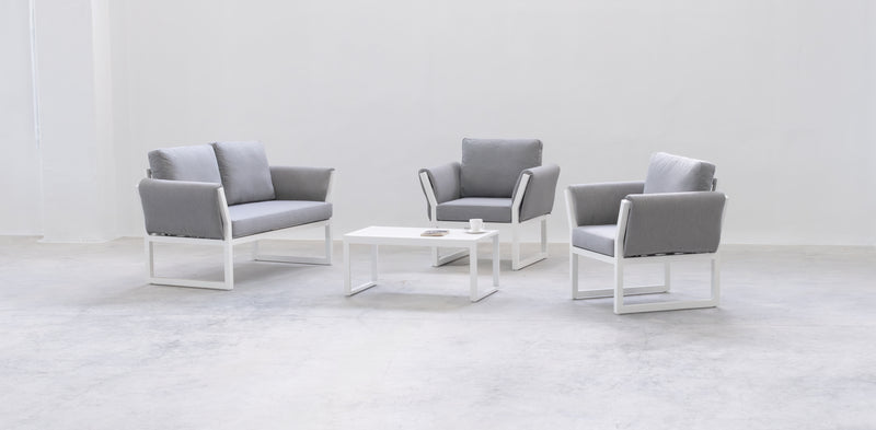 Set jardín 2 plazas · elegante | sofá 2 plazas + 2 sillones + mesa 2