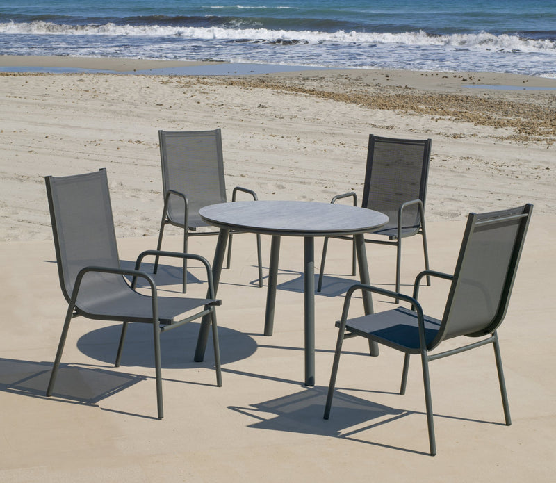 Mesa comedor exterior HPL 100×90 cm