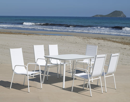 Mesa comedor exterior HPL 150×90 cm