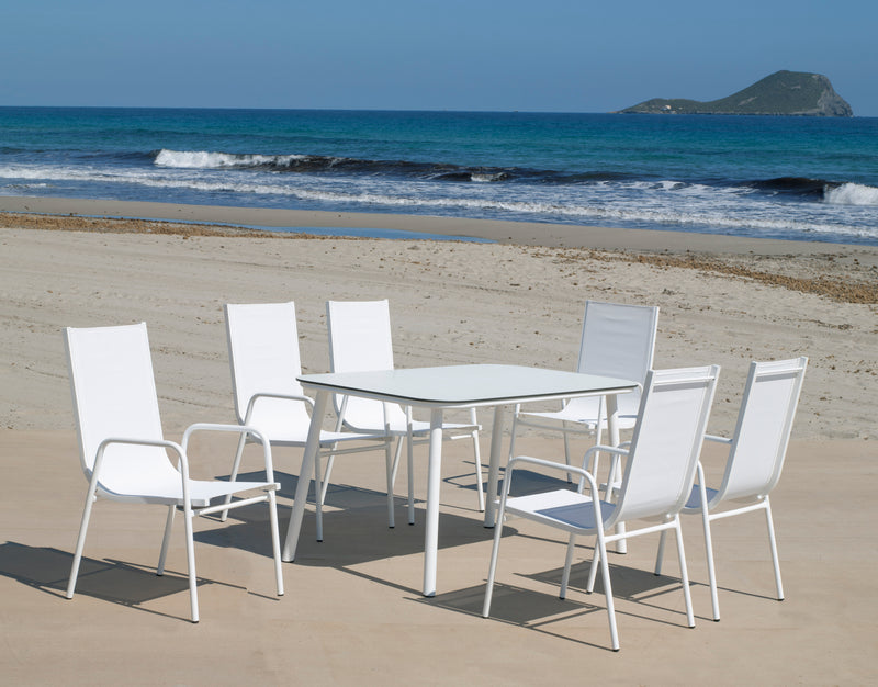 Mesa comedor exterior HPL 150×90 cm
