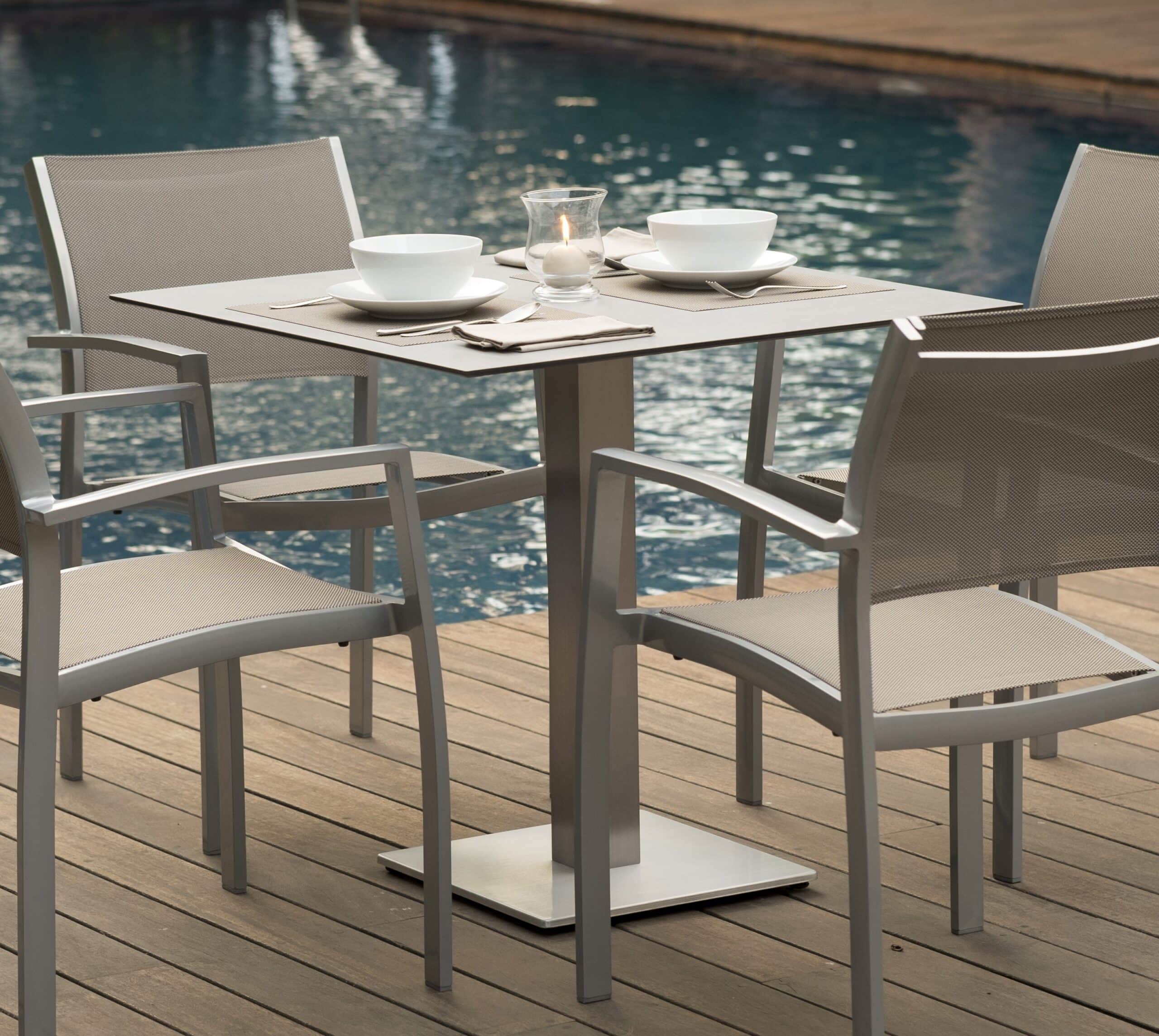 Mesa exterior aluminio · HPL · Capri · vista 5