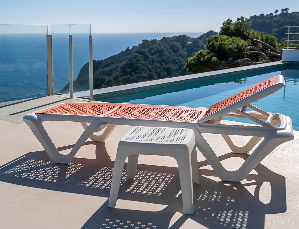 Mesa auxiliar exterior resina · 48×48 cm · Eva Pro BCN · vista 5
