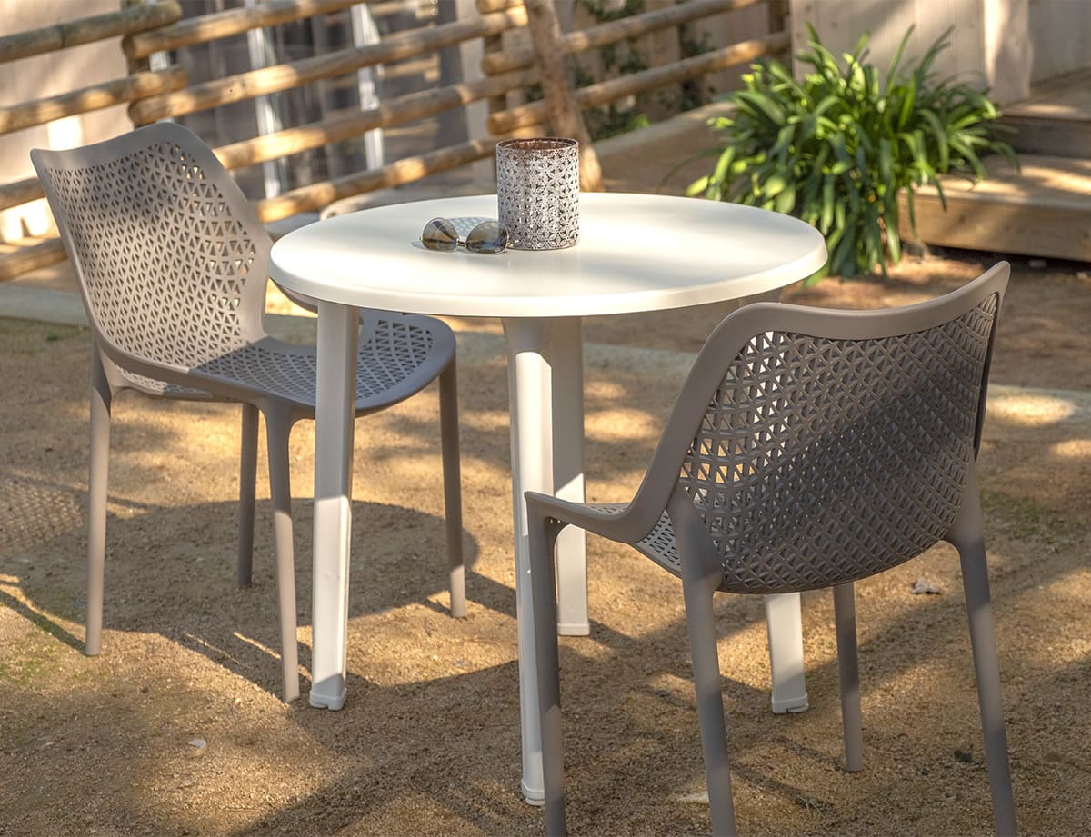 Mesa exterior resina · Werzalit · Selva · blanco