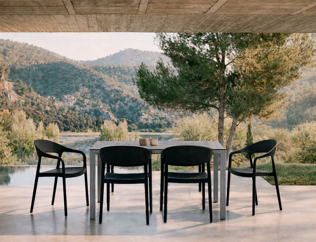 Silla exterior resina · estilo minimalista · Duna