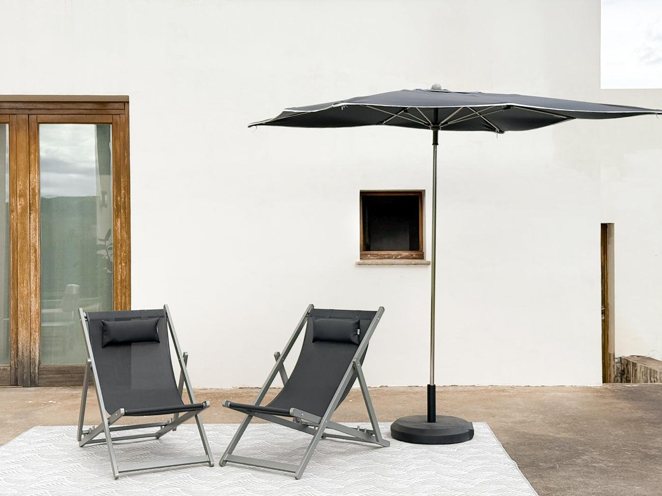 Mini tumbona exterior aluminio plegable · 62 cm · Cannes · vista 3