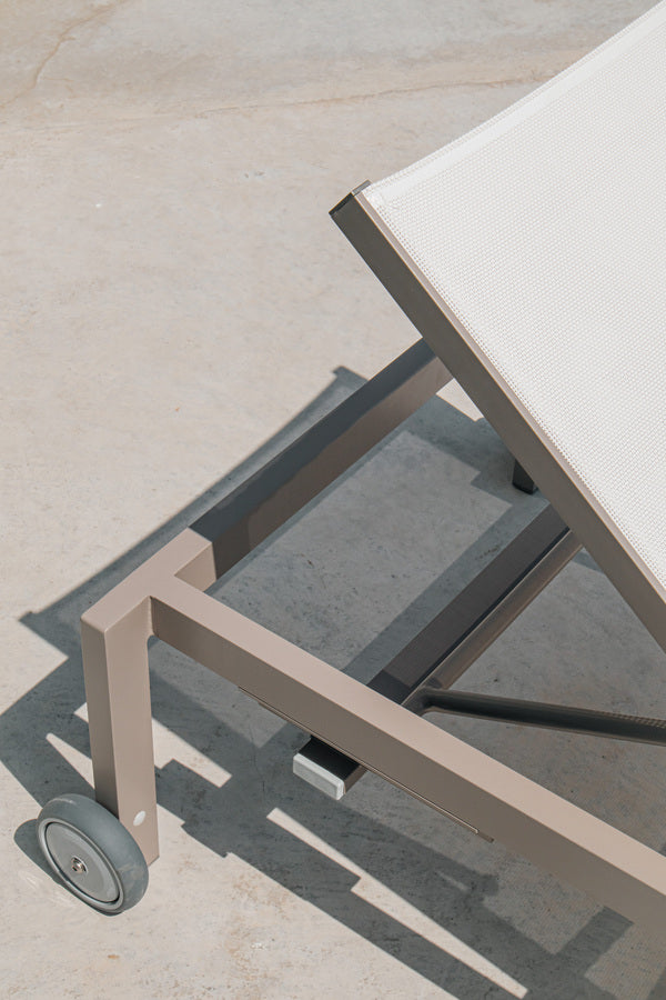 Tumbona exterior aluminio · con/sin ruedas · Olimpia