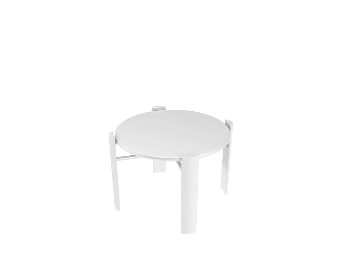 Mesa auxiliar exterior aluminio · Ø42 cm · Noa · vista 2