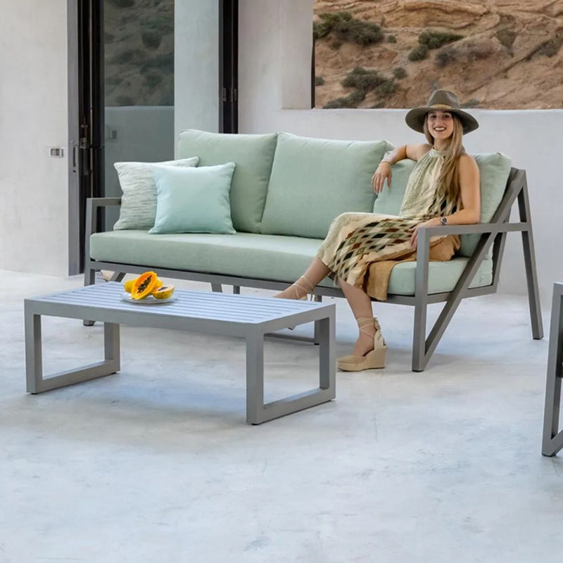 Sofá terraza 3 plazas · estilo sofisticado | 212×100 cm