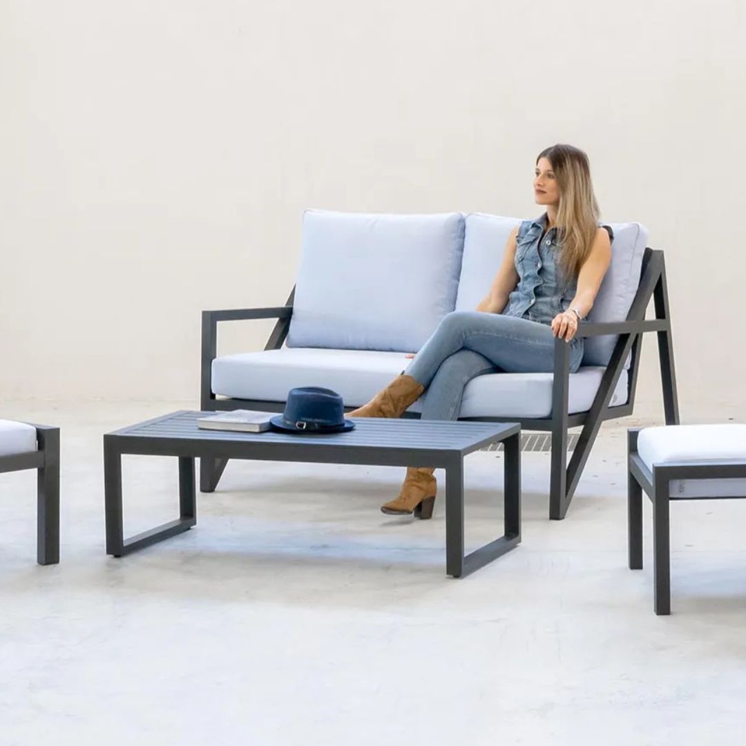 Sofá terraza 2 plazas · estilo contemporáneo | 145×100 cm