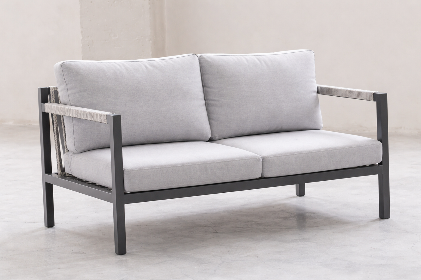 Sofá terraza 2 plazas · estilo envolvente | 135×75 cm
