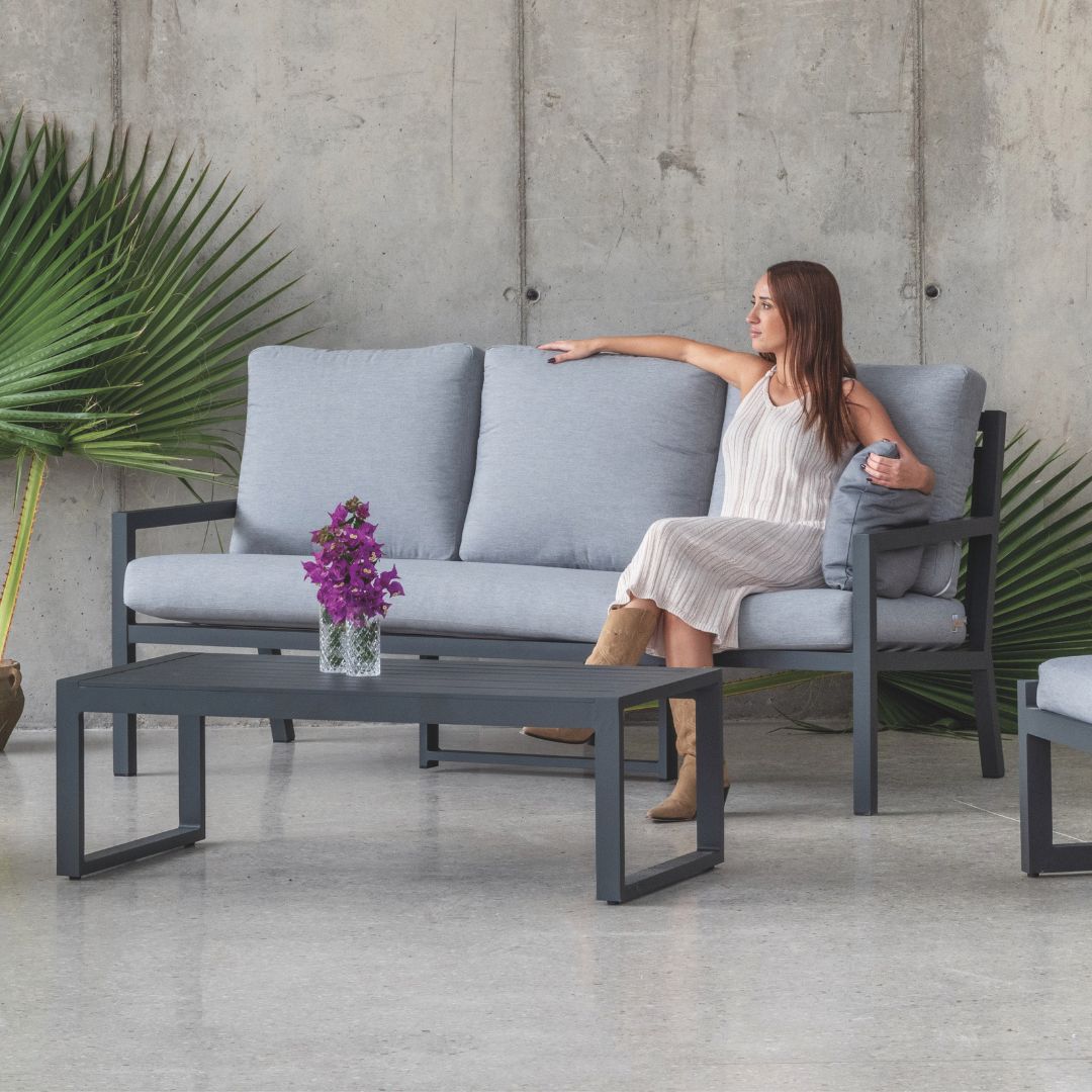 Mesa de centro exterior 120 cm · altura 40 cm 2