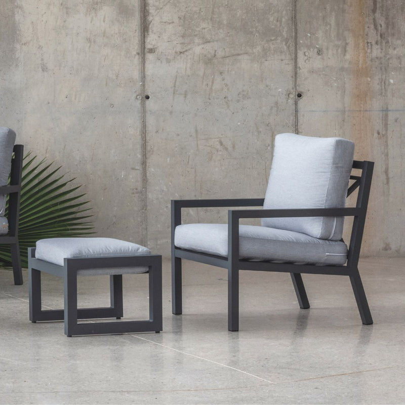 Sillón exterior · estilo moderno | 70×85 cm