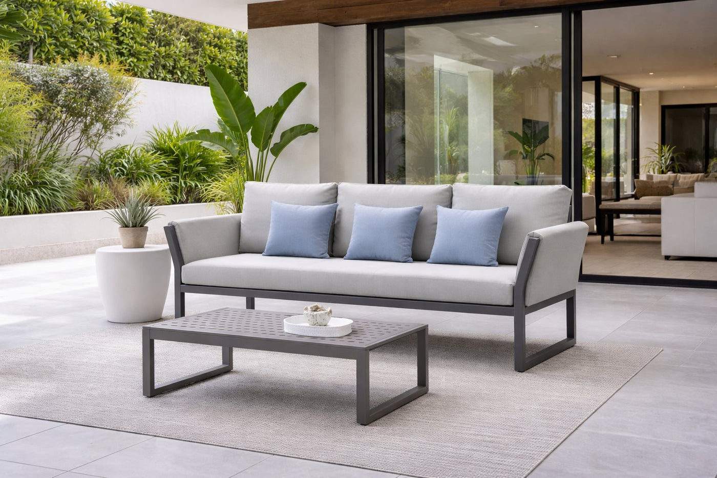 Sofá terraza 3 plazas · estilo contemporáneo | 185×90 cm