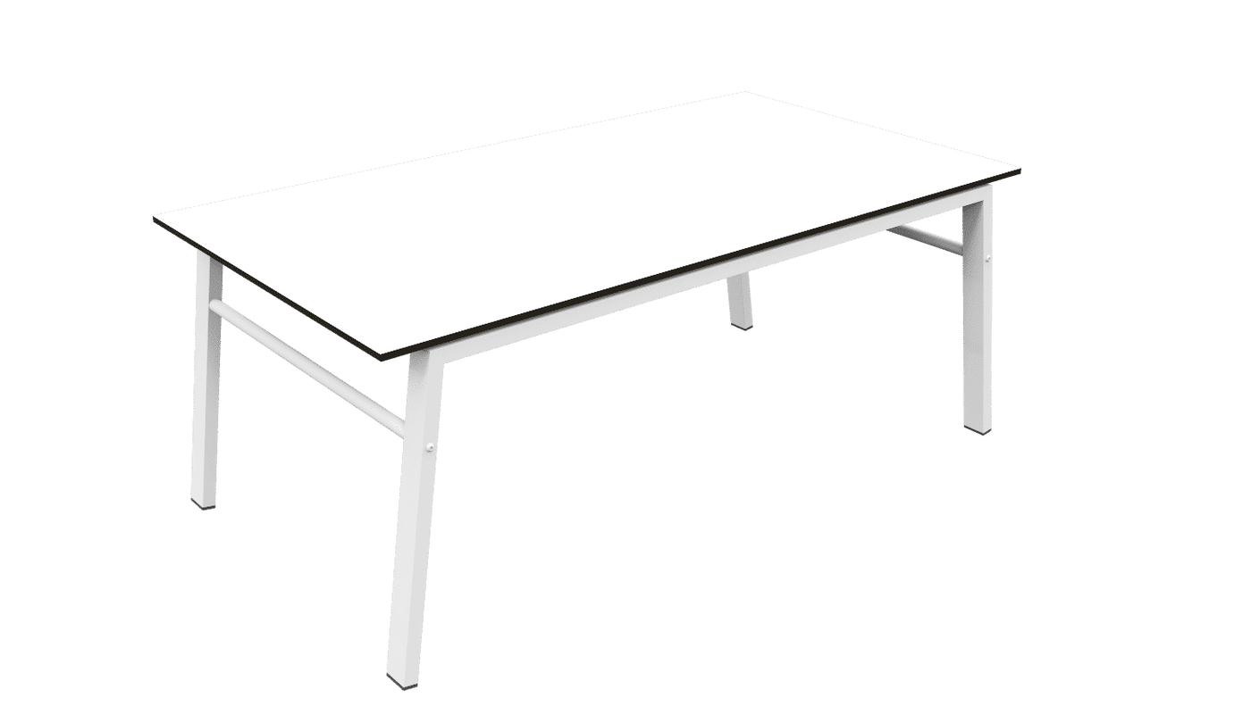 Mesa de centro exterior · aluminio HPL 110×60 cm