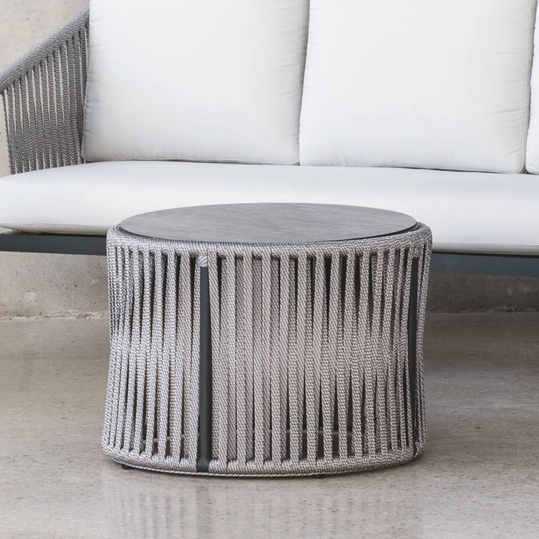 Mesa de centro exterior HPL 70 cm · altura 45 cm