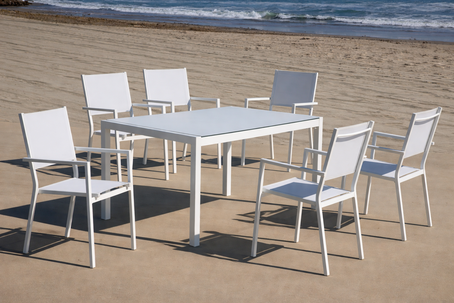 Mesa comedor exterior HPL 135×90 cm