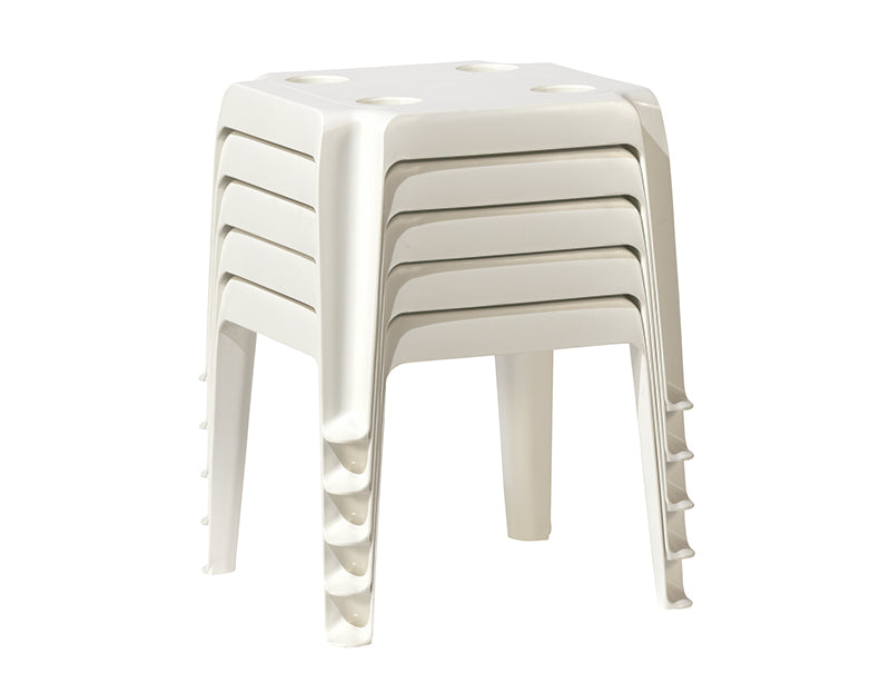 Mesa auxiliar exterior resina decorativa · 48×48 cm · Mini Prestige · vista 3