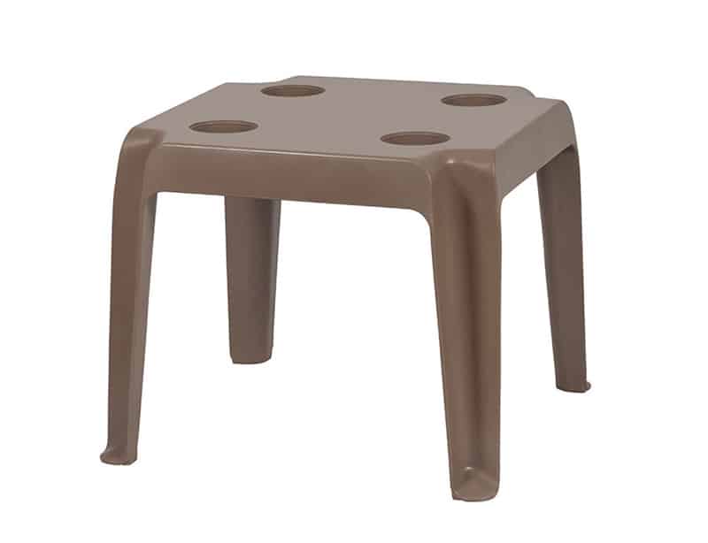 Mesa auxiliar exterior resina decorativa · 48×48 cm · Mini Prestige · vista 4