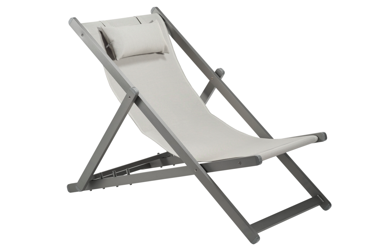 Mini tumbona exterior aluminio plegable · 62 cm · Cannes