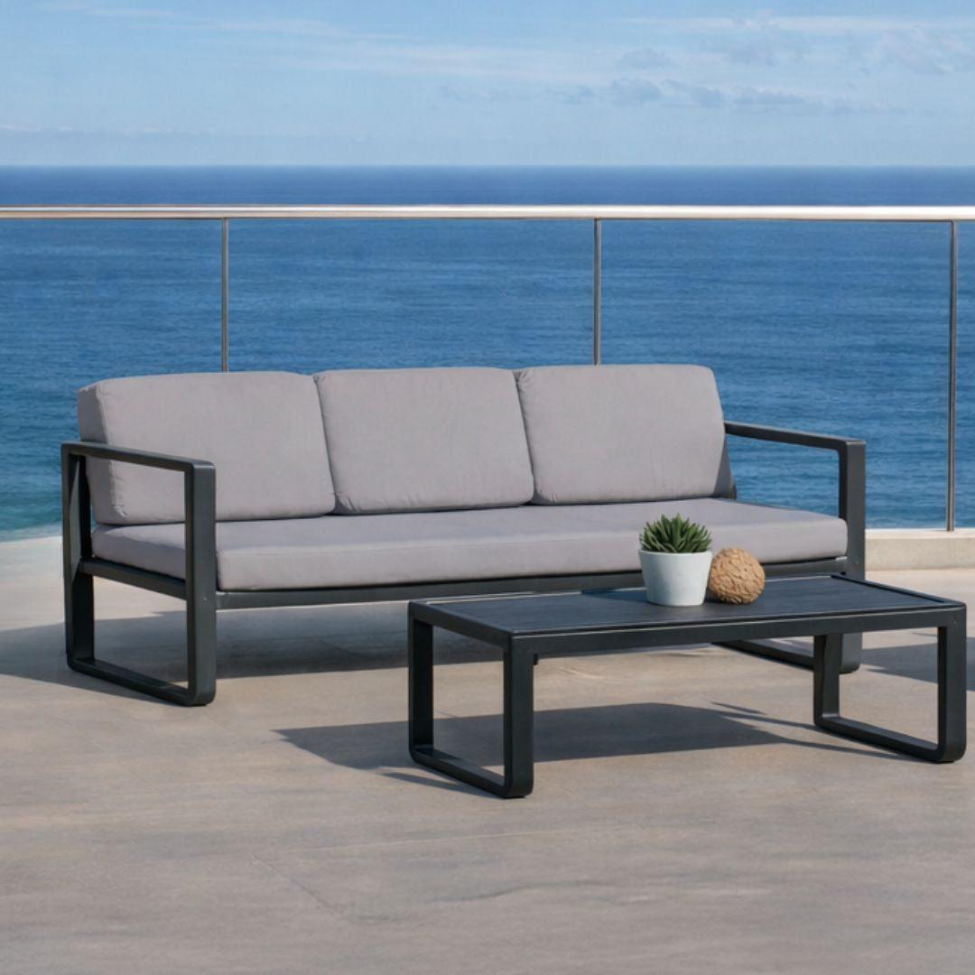 Sofá terraza 3 plazas · estilo sofisticado | 175×78 cm