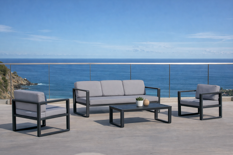 Set jardín 3 plazas · elegante | sofá 3 plazas + 2 sillones + mesa