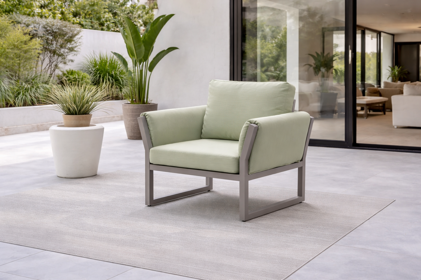Sillón exterior · estilo elegante | 65×90 cm
