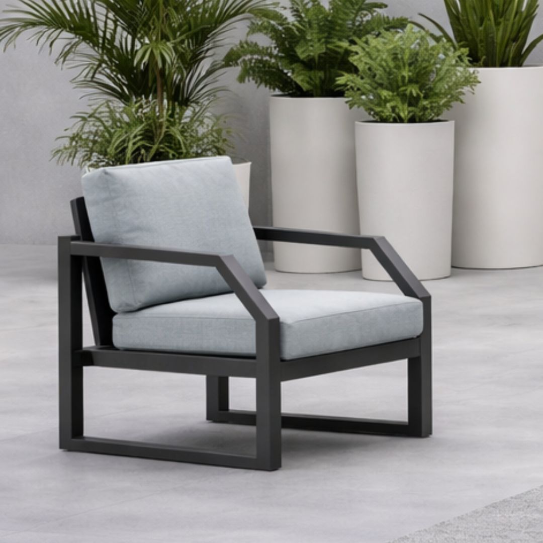 Sillón exterior · estilo envolvente | 75×82 cm