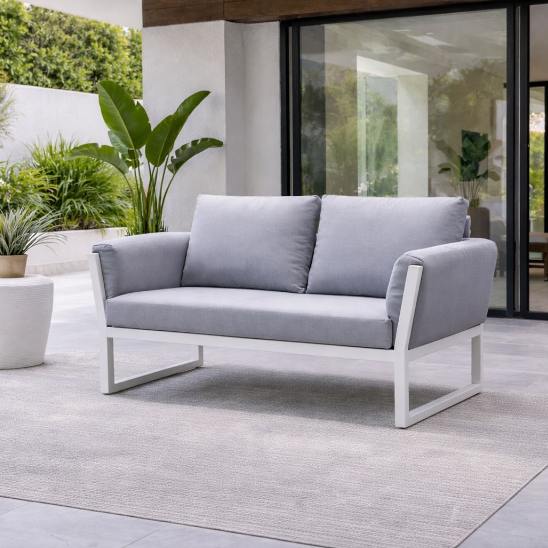 Sofá terraza 2 plazas · estilo contemporáneo | 130×90 cm