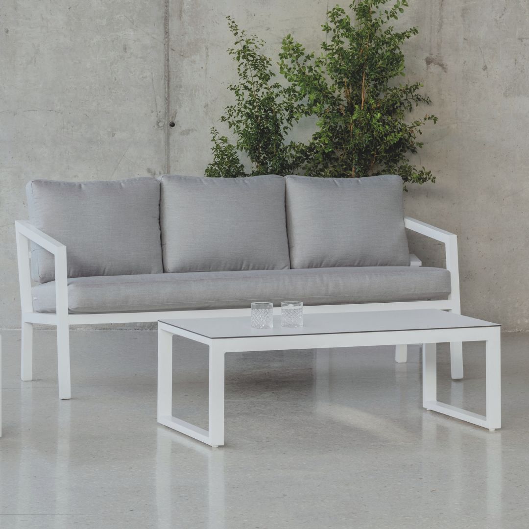 Sofá terraza 3 plazas · estilo moderno | 185×70 cm