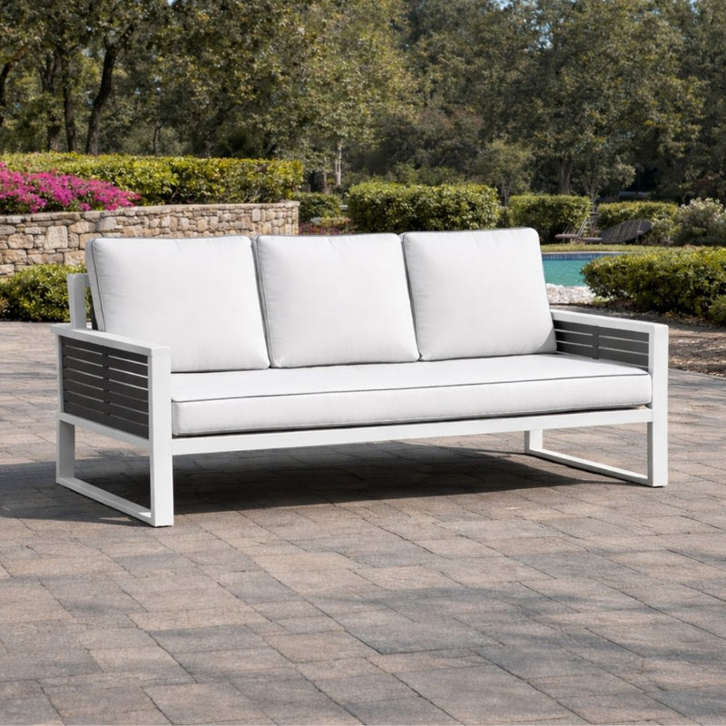 Sofá terraza bicolor 3 plazas · estilo bicolor | 200×76 cm